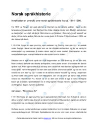 Norsk språkhistorie