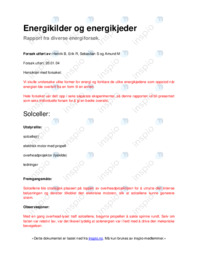 Energikilder og energikjeder