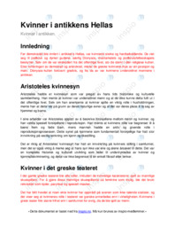 Kvinner i antikkens Hellas