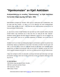 Hjemkomsten av Kjell Askildsen