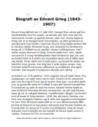 Biografi av Edvard Grieg (1843-1907)