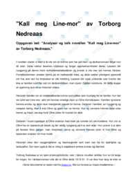 Kall meg Line-mor av Torborg Nedreaas