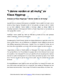 I denne verden er alt mulig av Klaus Hagerup