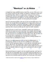 Marekors | Jo Nesbø