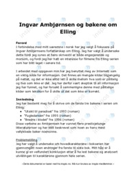 Ingvar Ambjørnsen og bøkene om Elling