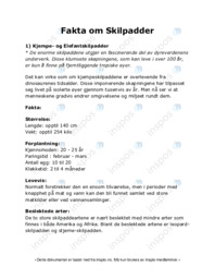 Fakta om Skilpadder