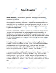 Frodo Baggins