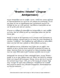Brødre i blodet (Ingvar Ambjørnsen)