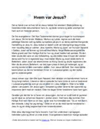 Hvem var Jesus