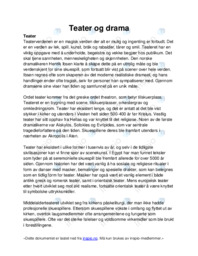 Teater og drama