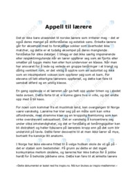 Appell til lærere