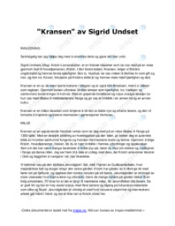 “Kransen” | Sigrid Undset