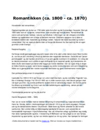 Romantikken | ca. 1800 – ca. 1870