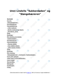 Unni Lindells Sukkerdøden og Slangebæreren