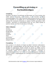 Fremstilling og påvisning av Karbondioksidgass