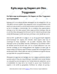 Egils saga og Sagaen om Olav Tryggvason
