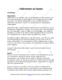 Afghanistan og Spania