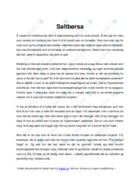 Saltbørsa | Norsk oppgave | 5 i karakter