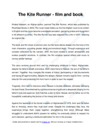 The Kite Runner | film and book