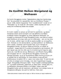 De Konflikt Mellom Wergeland og Welhaven