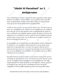 “Utsikt til Paradiset” av I. Ambjørnsen