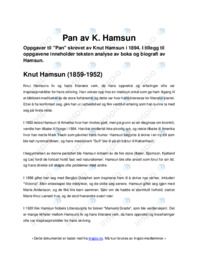 Pan av K. Hamsun