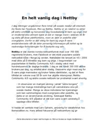 En helt vanlig dag i Nettby