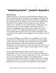 “Kabalmysteriet” (Jostein Gaarder)