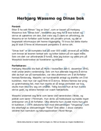 Herbjørg Wassmo og Dinas bok