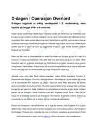 D-dagen Operasjon Overlord