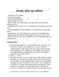 Jorda, sola og månen