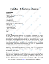 Metallica – de fire første albumene