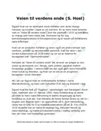 Veien til verdens ende (S. Hoel)