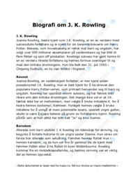 Biografi om J. K. Rowling