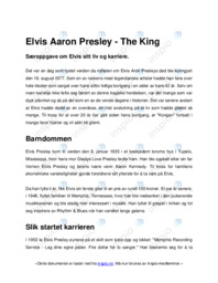 Elvis Aaron Presley – The King
