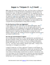 Japan vs. Vietnam (I- vs. U-land)