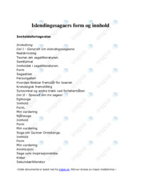 Islendingesagaers form og innhold