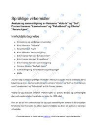 Språklige virkemidler | Norsk