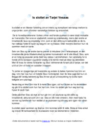 Is slottet av Tarjei Vesaas