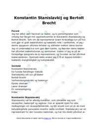 Konstantin Stanislavkij og Bertolt Brecht