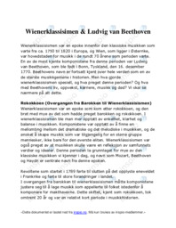 Wienerklassisimen & Ludvig van Beethoven