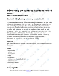 Påvisning av vann og kardondioksid