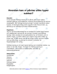 Hvordan kan vi påvise ulike typer sukker