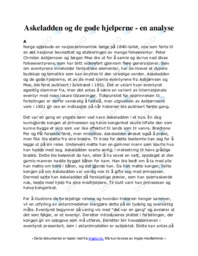 Askeladden og de gode hjelperne – en analyse