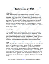 Beskrivelse av USA