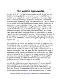 Min verste opplevelse