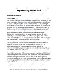Opprør og Velstand