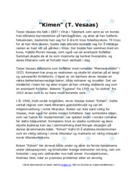 Kimen (T. Vesaas)