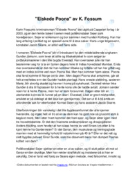 “Elskede Poona” av K. Fossum