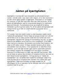 Jakten på kjærligheten